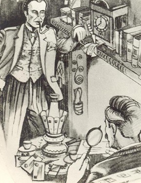 Sherlock Holmes and Dr Watson illustration